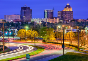 Greensboro city lights